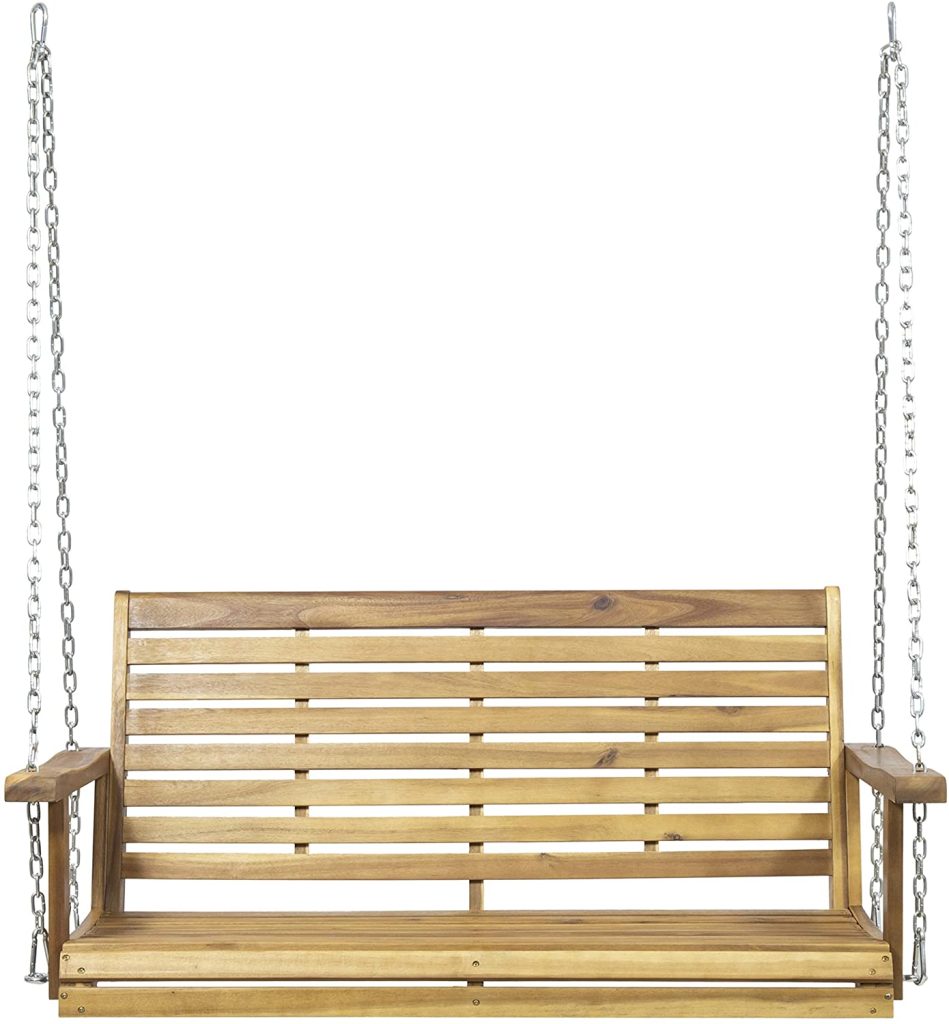 Great Deal Furniture Noble House Tasmania Outdoor Acacia Wood Porch Swing